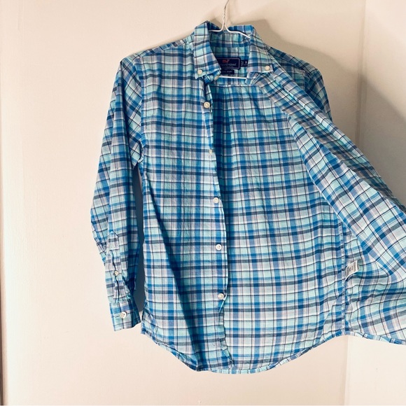 Vineyard Vines Whale Shirt in Blue Checkered Plaid - Picture 7 of 8